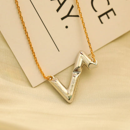 [AuraEcho Jewelry]VOLT SILVER DIAMOND PEDANT NECKLACE