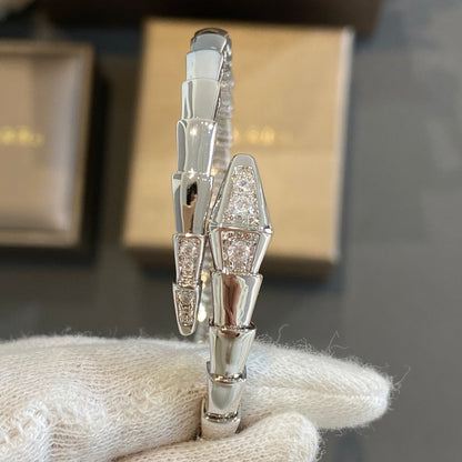 [AuraEcho Jewelry]SERPENTI BRACELET DIAMONDS SILVER