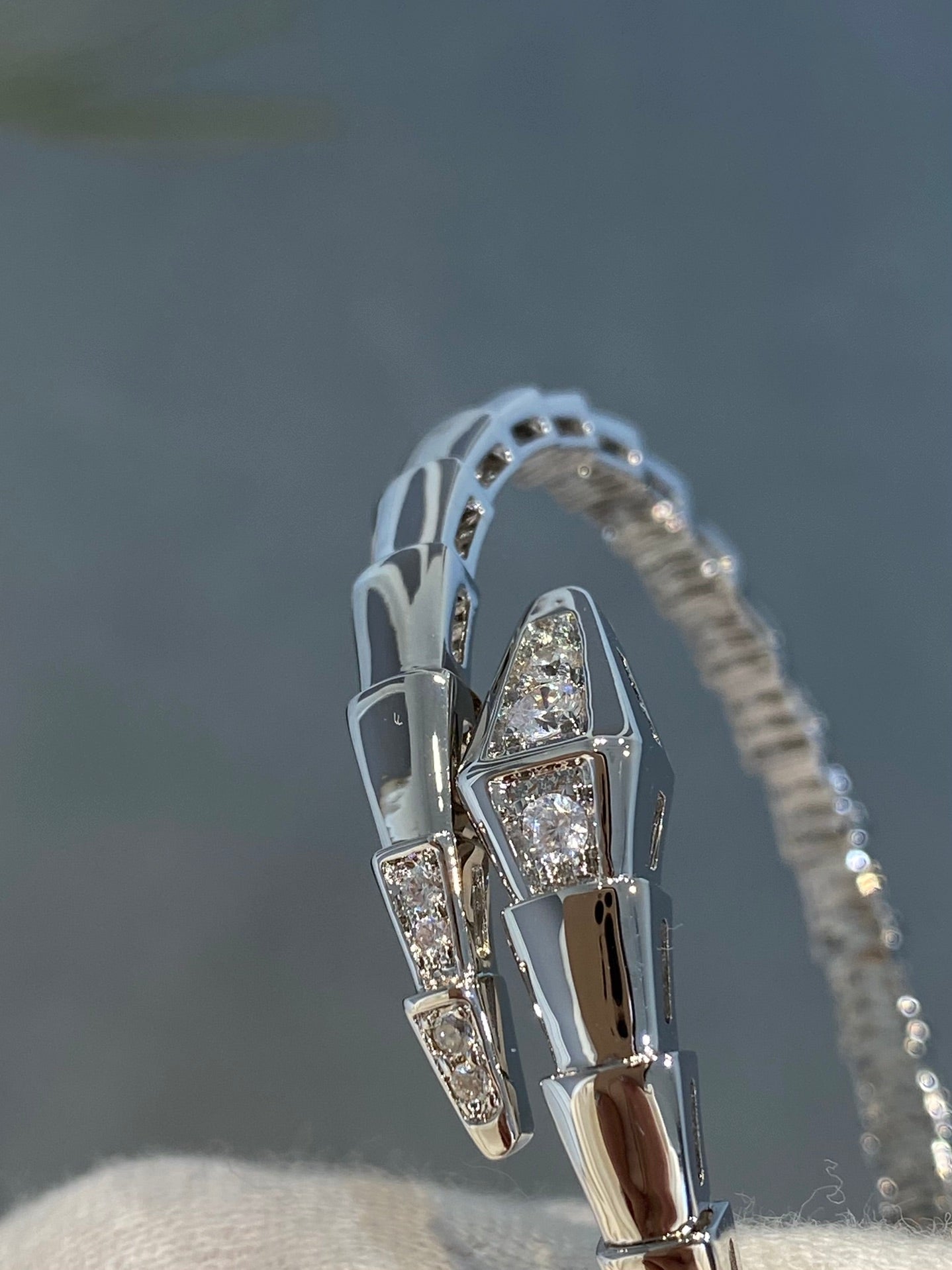 [AuraEcho Jewelry]SERPENTI BRACELET DIAMONDS SILVER