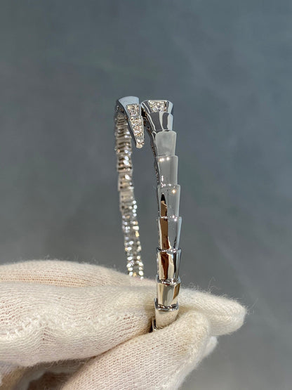 [AuraEcho Jewelry]SERPENTI BRACELET DIAMONDS SILVER