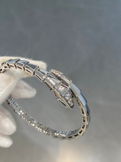 [AuraEcho Jewelry]SERPENTI BRACELET DIAMONDS SILVER