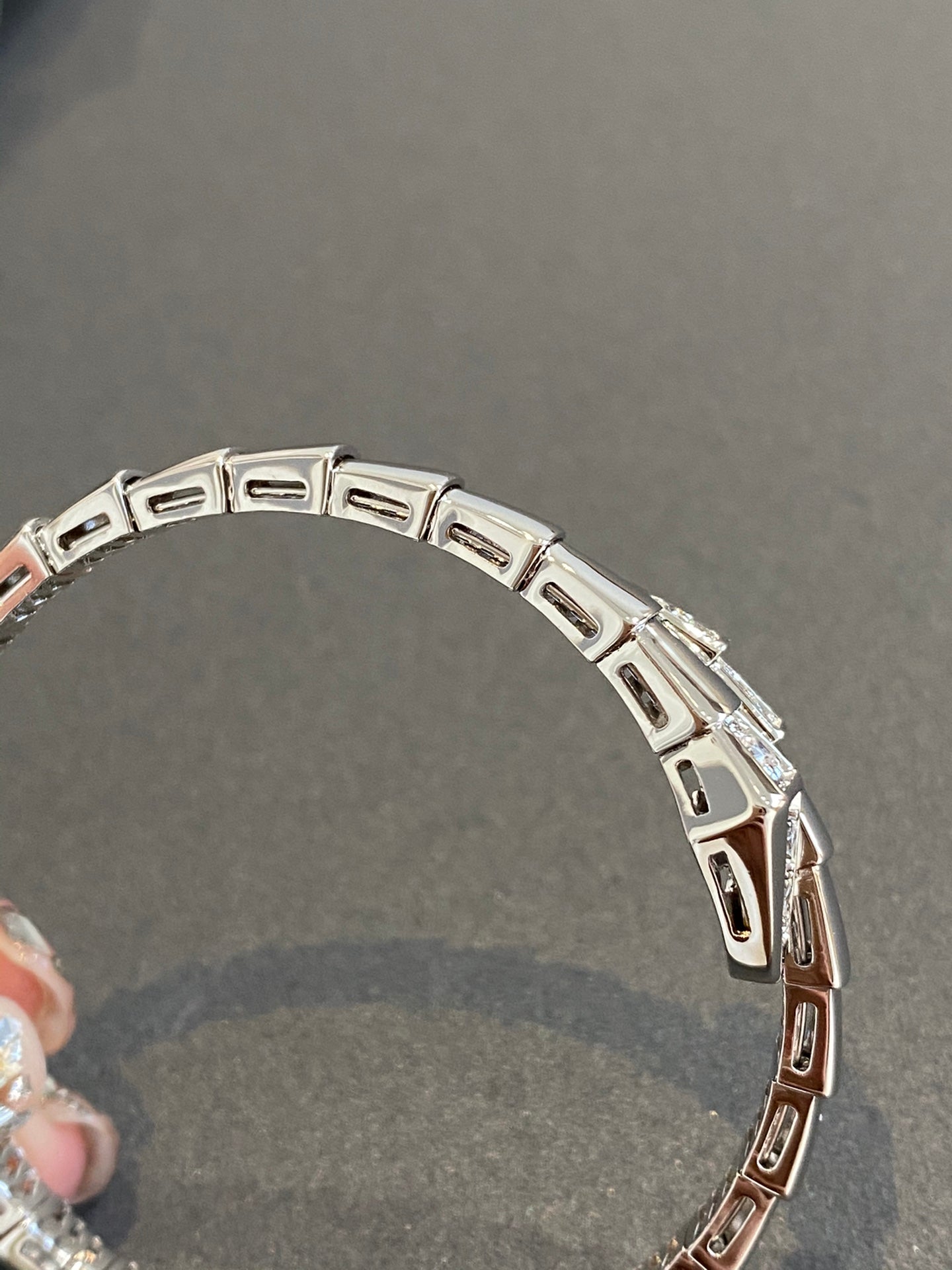 [AuraEcho Jewelry]SERPENTI BRACELET DIAMONDS SILVER