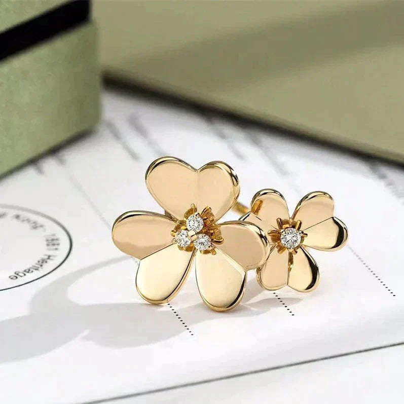 [AuraEcho Jewelry]CLOVER COMOS GOLD DIAMOND RING