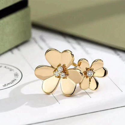 [AuraEcho Jewelry]CLOVER COMOS GOLD DIAMOND RING