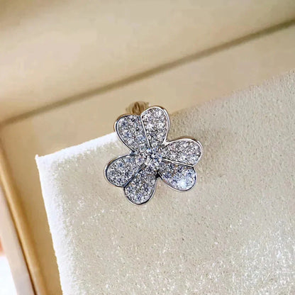 [AuraEcho Jewelry]CLOVER COMOS DIAMOND EARRINGS SILVER