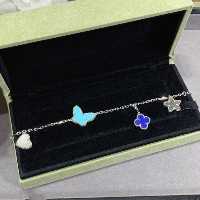 [AuraEcho Jewelry]LUCKY SPRING SILVER BRACELET 4 MOTIF