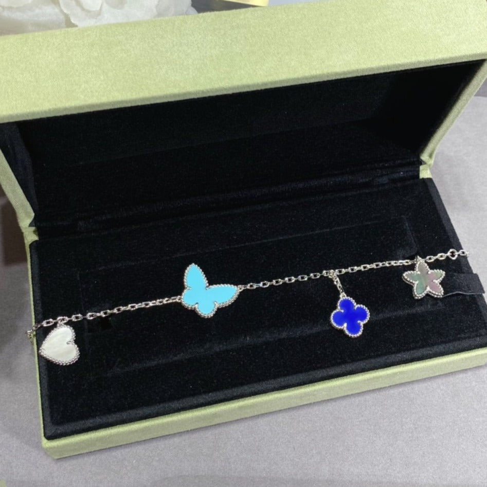 [AuraEcho Jewelry]LUCKY SPRING SILVER BRACELET 4 MOTIF