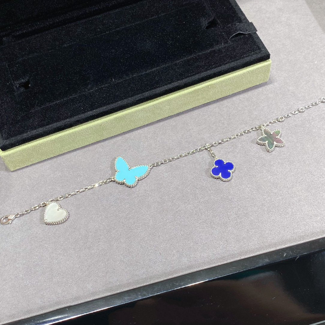 [AuraEcho Jewelry]LUCKY SPRING SILVER BRACELET 4 MOTIF