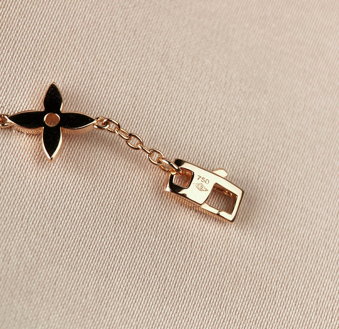 [AuraEcho Jewelry]STAR AND SUN 7 MOTIFS GOLD BRACELET