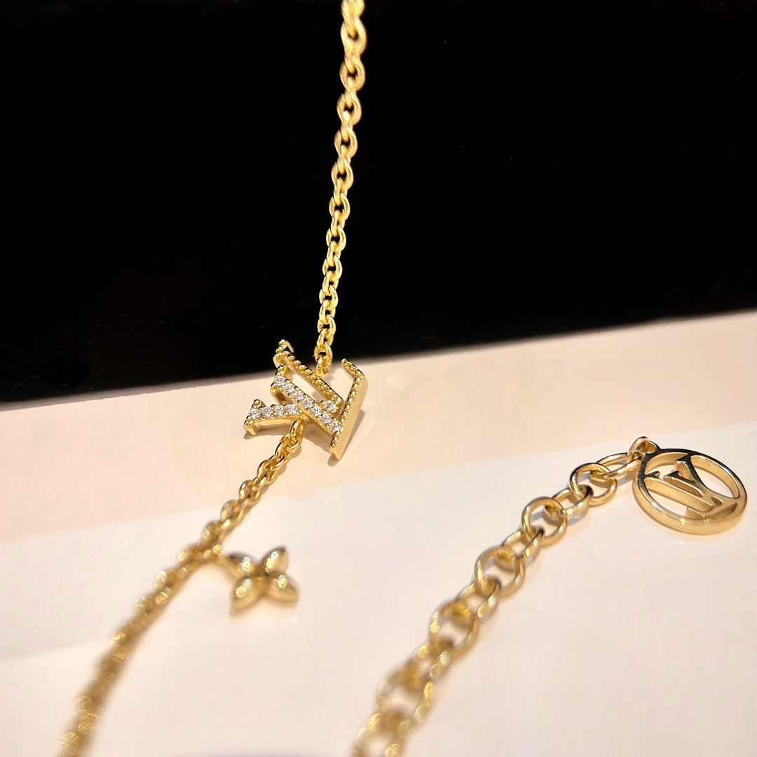 [AuraEcho Jewelry]LOGO STAR MOTIF GOLD BRACELET