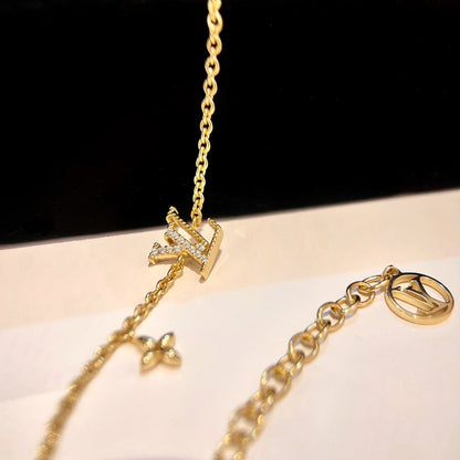 [AuraEcho Jewelry]LOGO STAR MOTIF GOLD BRACELET