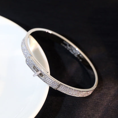 [AuraEcho Jewelry]KELLY BRACELET DIAMOND PAVED