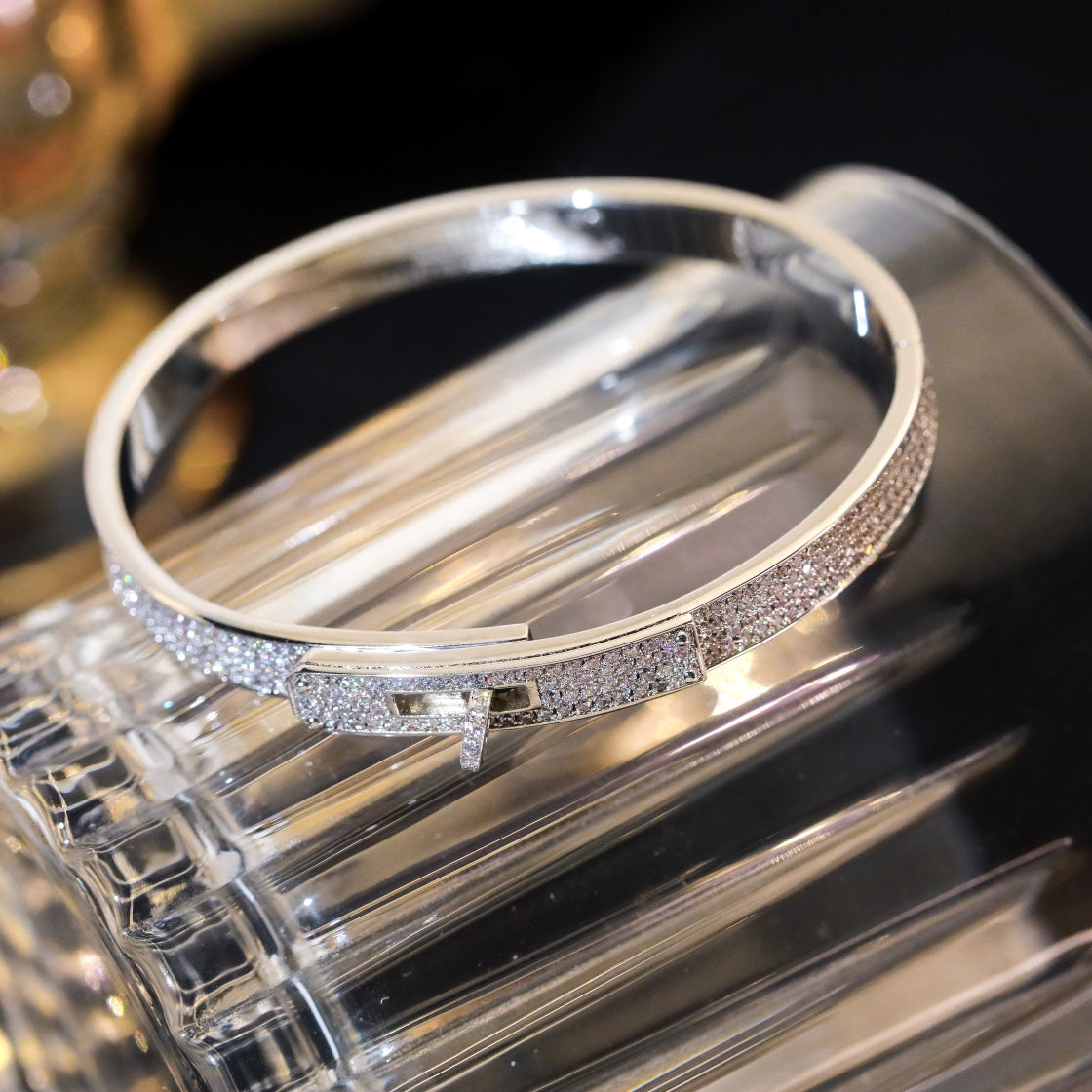 [AuraEcho Jewelry]KELLY BRACELET DIAMOND PAVED