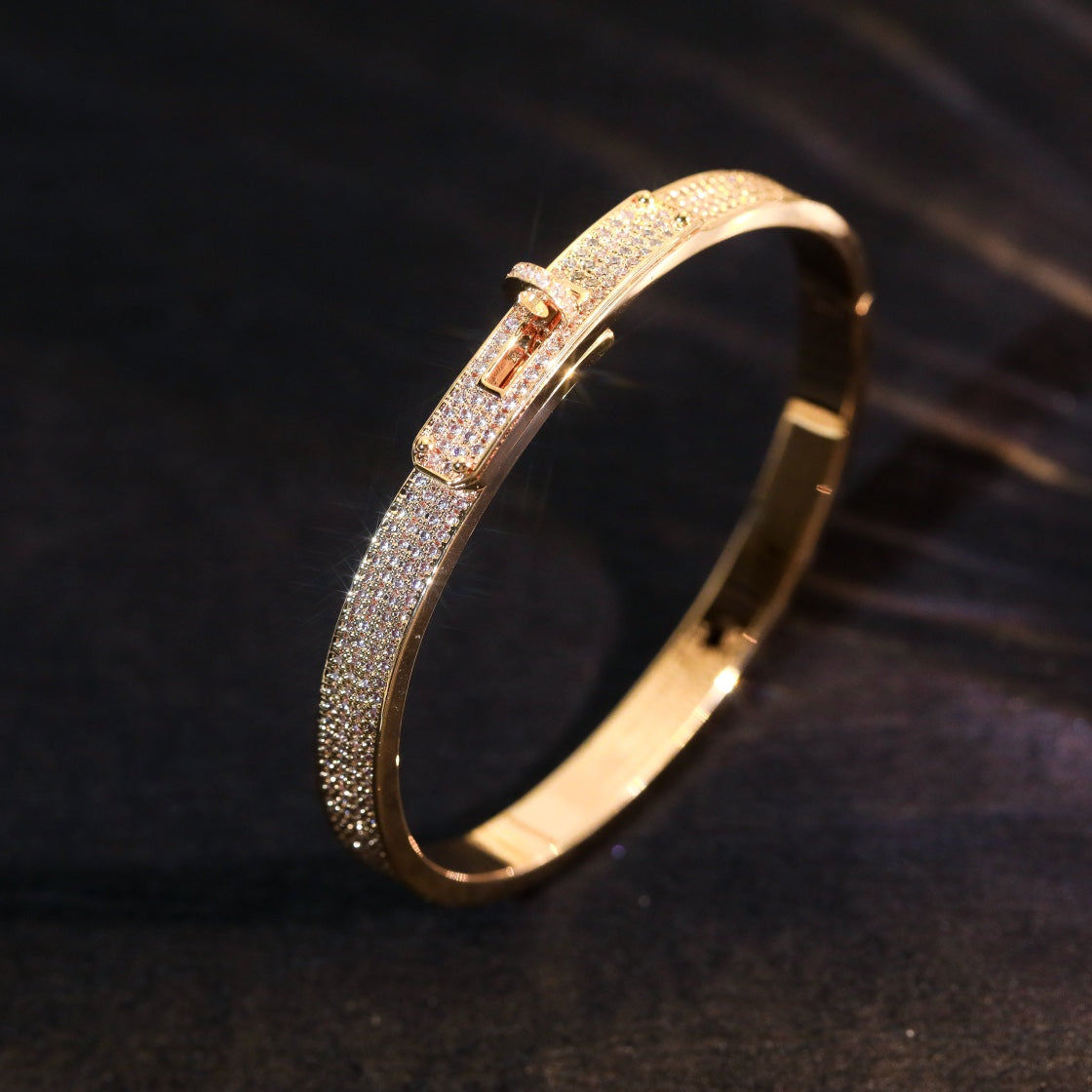 [AuraEcho Jewelry]KELLY BRACELET DIAMOND PAVED