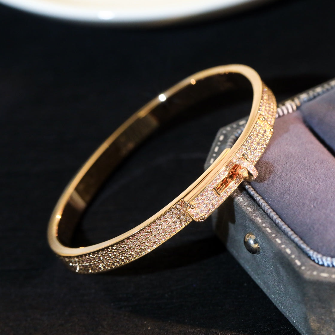 [AuraEcho Jewelry]KELLY BRACELET DIAMOND PAVED