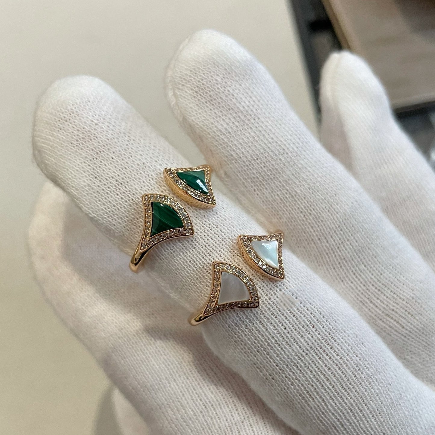 [AuraEcho Jewelry]DREAM MOP DIAMOND OPEN RING