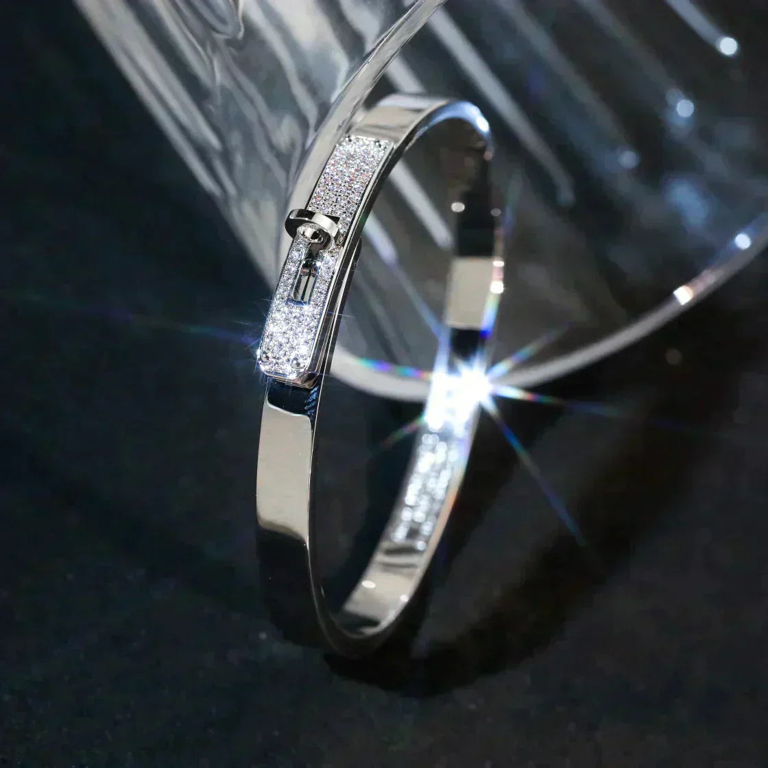 [AuraEcho Jewelry]KELLY SILVER DIAMOND BRACELET
