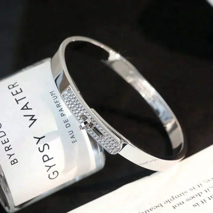 [AuraEcho Jewelry]KELLY SILVER DIAMOND BRACELET
