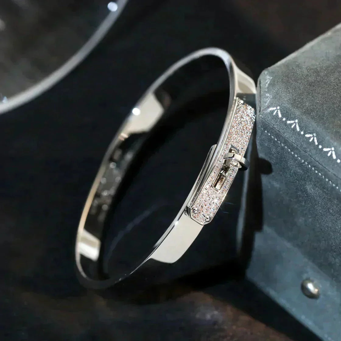 [AuraEcho Jewelry]KELLY SILVER DIAMOND BRACELET