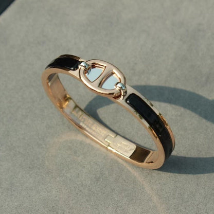 [AuraEcho Jewelry]CLIC CHAINE PINK GOLD BRACELET