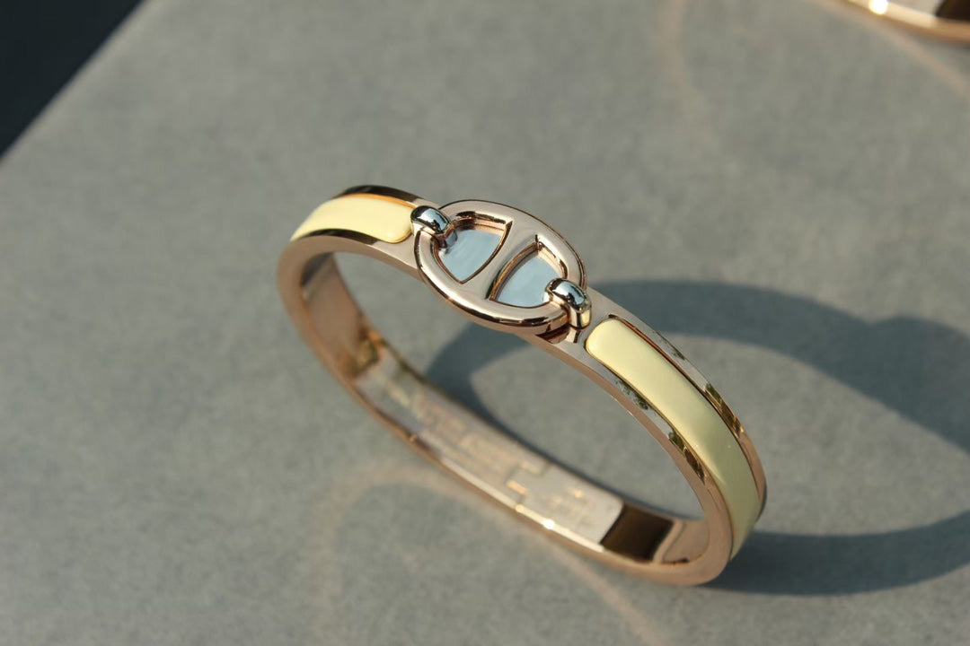 [AuraEcho Jewelry]CLIC CHAINE PINK GOLD BRACELET
