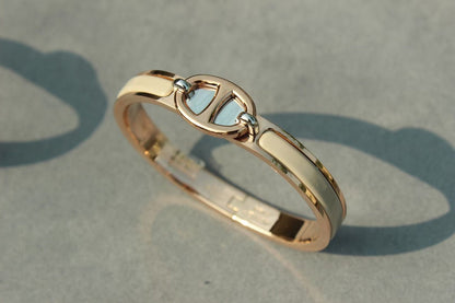 [AuraEcho Jewelry]CLIC CHAINE PINK GOLD BRACELET
