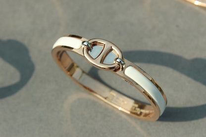 [AuraEcho Jewelry]CLIC CHAINE PINK GOLD BRACELET