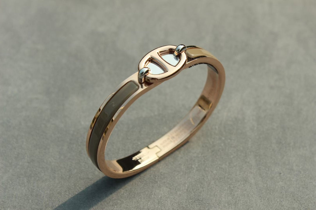 [AuraEcho Jewelry]CLIC CHAINE PINK GOLD BRACELET