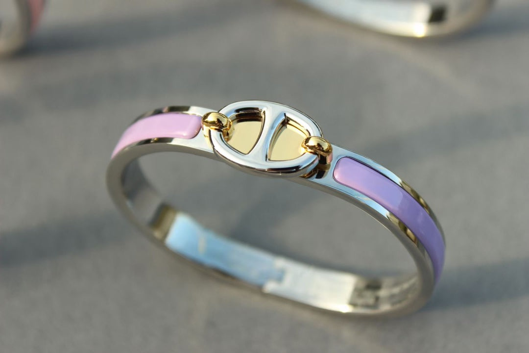 [AuraEcho Jewelry]CLIC CHAINE SILVER BRACELET