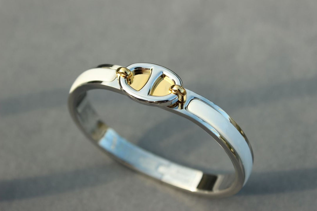 [AuraEcho Jewelry]CLIC CHAINE SILVER BRACELET