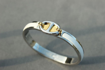 [AuraEcho Jewelry]CLIC CHAINE SILVER BRACELET