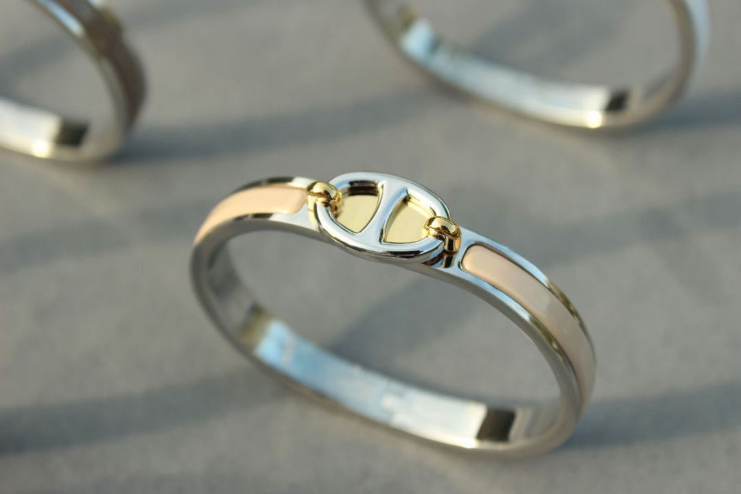 [AuraEcho Jewelry]CLIC CHAINE SILVER BRACELET