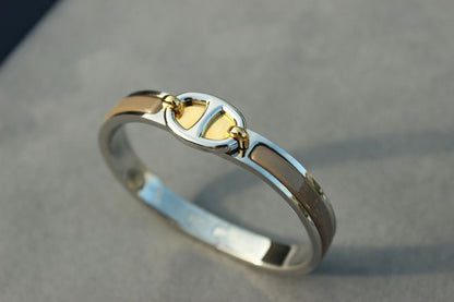 [AuraEcho Jewelry]CLIC CHAINE SILVER BRACELET