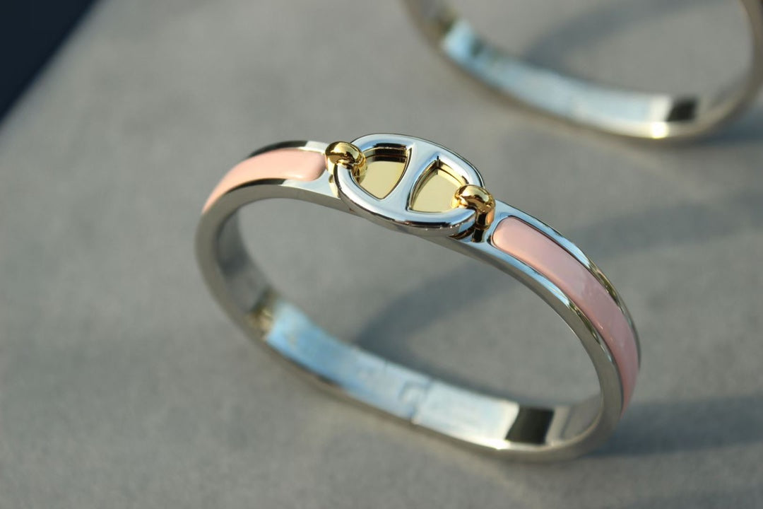 [AuraEcho Jewelry]CLIC CHAINE SILVER BRACELET