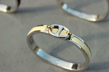 [AuraEcho Jewelry]CLIC CHAINE SILVER BRACELET