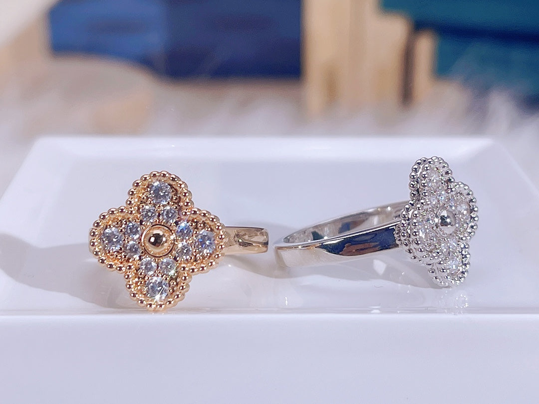 [AuraEcho Jewelry]CLOVER DIAMOND RING