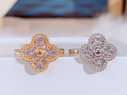 [AuraEcho Jewelry]CLOVER DIAMOND RING