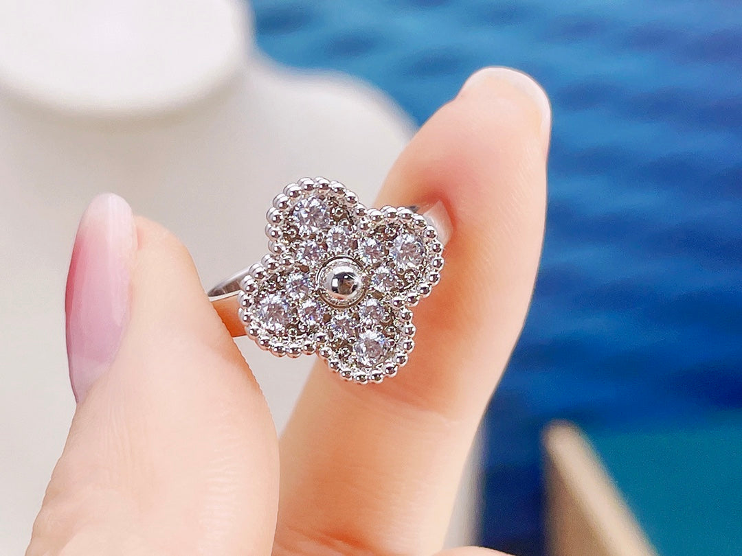 [AuraEcho Jewelry]CLOVER DIAMOND RING