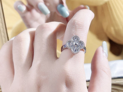 [AuraEcho Jewelry]CLOVER DIAMOND RING