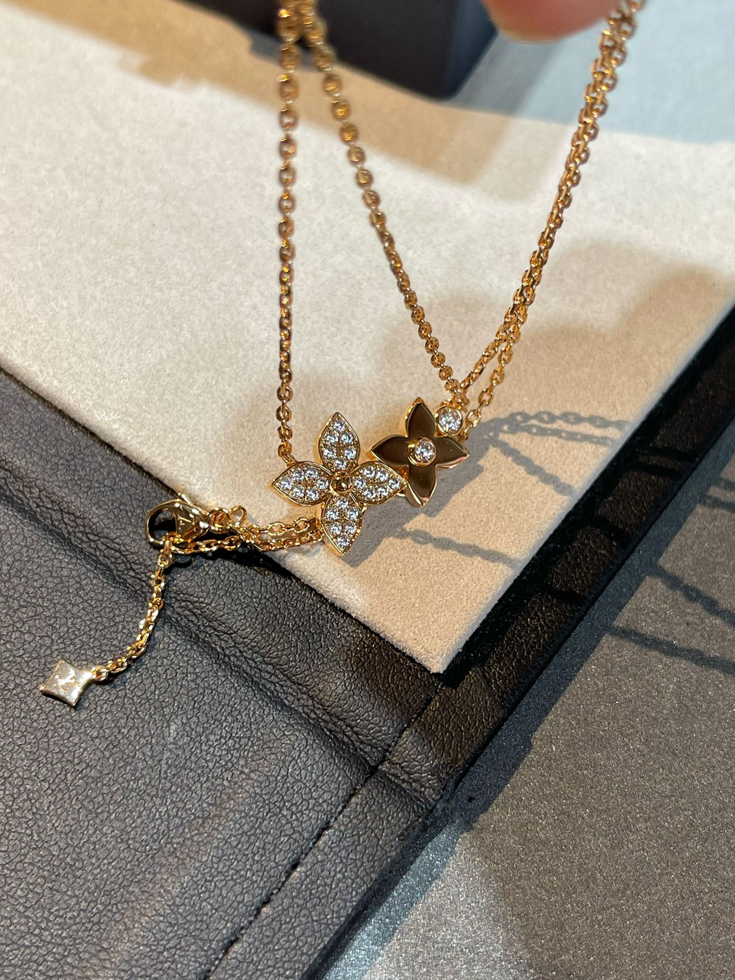 [AuraEcho Jewelry]STAR BLOSSOM NECKLACE PINK GOLD DIAMONDS