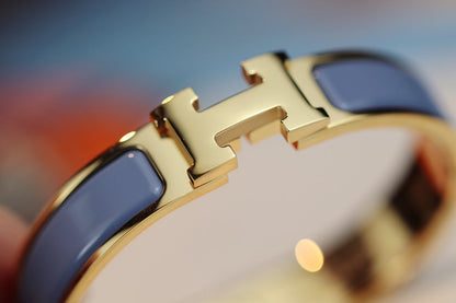 [AuraEcho Jewelry]H BRACELET 12MM BLUE GRAY