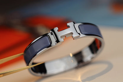 [AuraEcho Jewelry]H BRACELET 12MM BLUE GRAY