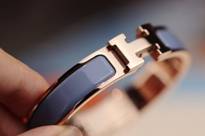 [AuraEcho Jewelry]H BRACELET 12MM BLUE GRAY