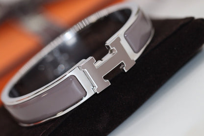 [AuraEcho Jewelry]H BRACELET 12MM BROWN