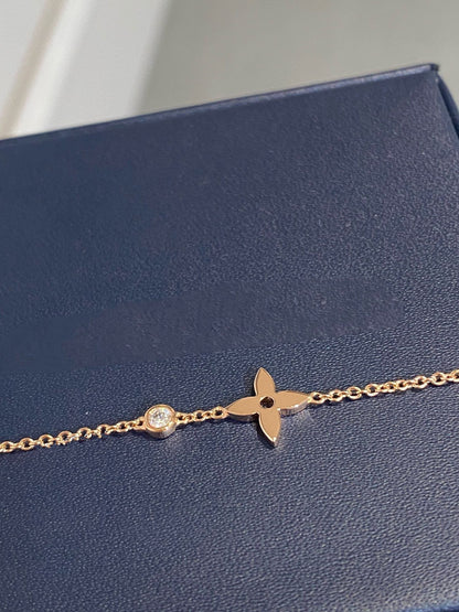 [AuraEcho Jewelry]STAR DIAMOND PINK GOLD BRACELET