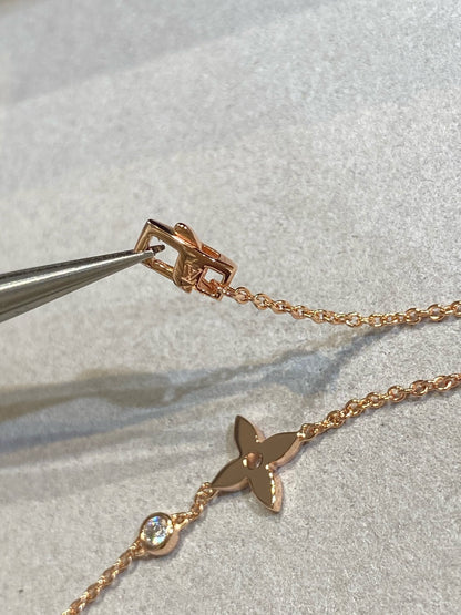 [AuraEcho Jewelry]STAR DIAMOND PINK GOLD BRACELET