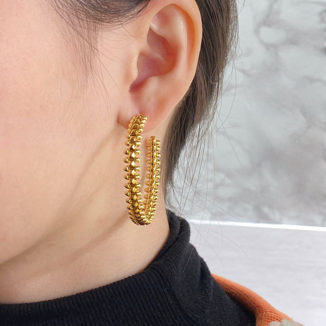 [AuraEcho Jewelry]CLASH LARGE HOOP EARRINGS