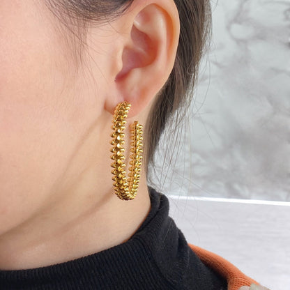 [AuraEcho Jewelry]CLASH LARGE HOOP EARRINGS