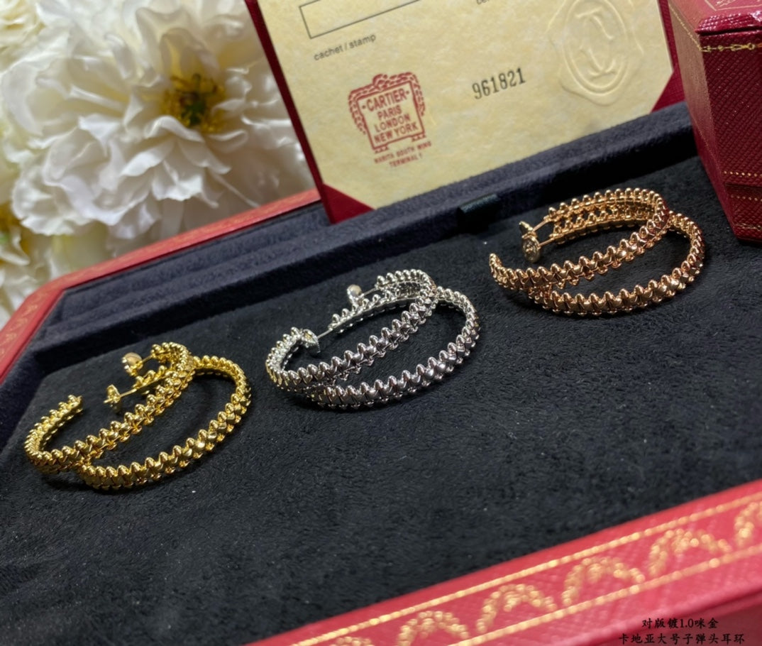 [AuraEcho Jewelry]CLASH LARGE HOOP EARRINGS