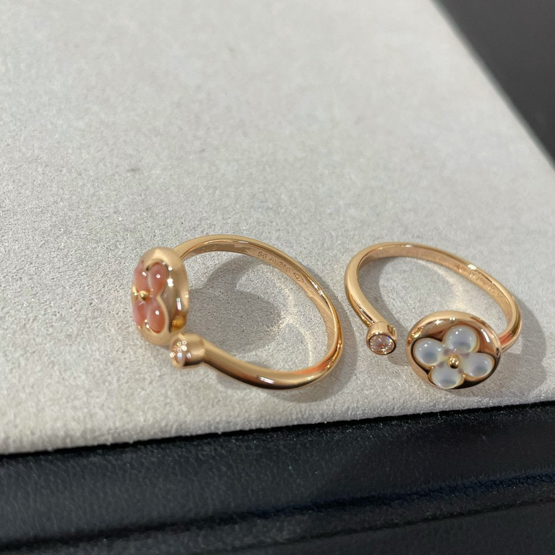 [AuraEcho Jewelry]SUN 1 DIAMOND PINK MOP RING